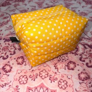 Yellow Polka Dot Cosmetic Bag - She wore a…👙